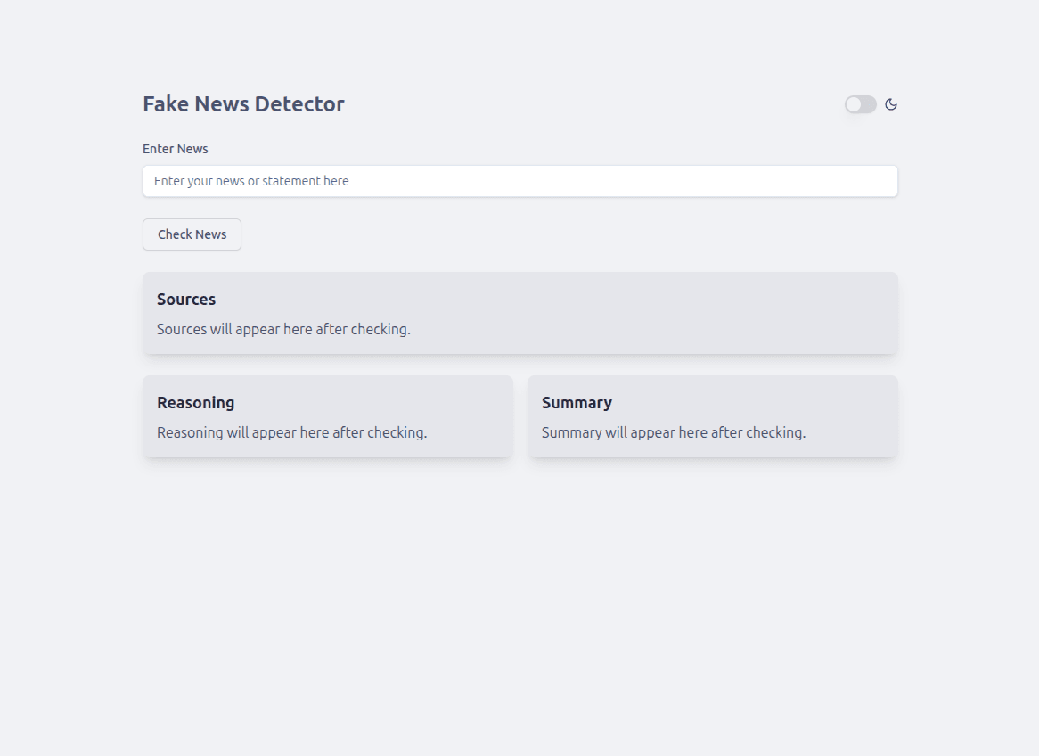 Fake News Detector project image