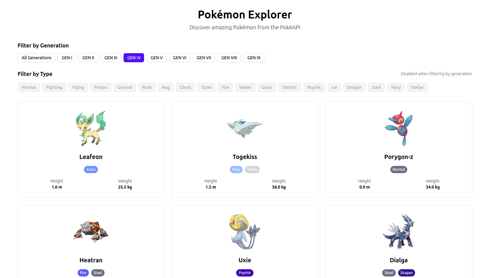 Pokémon Explorer project image